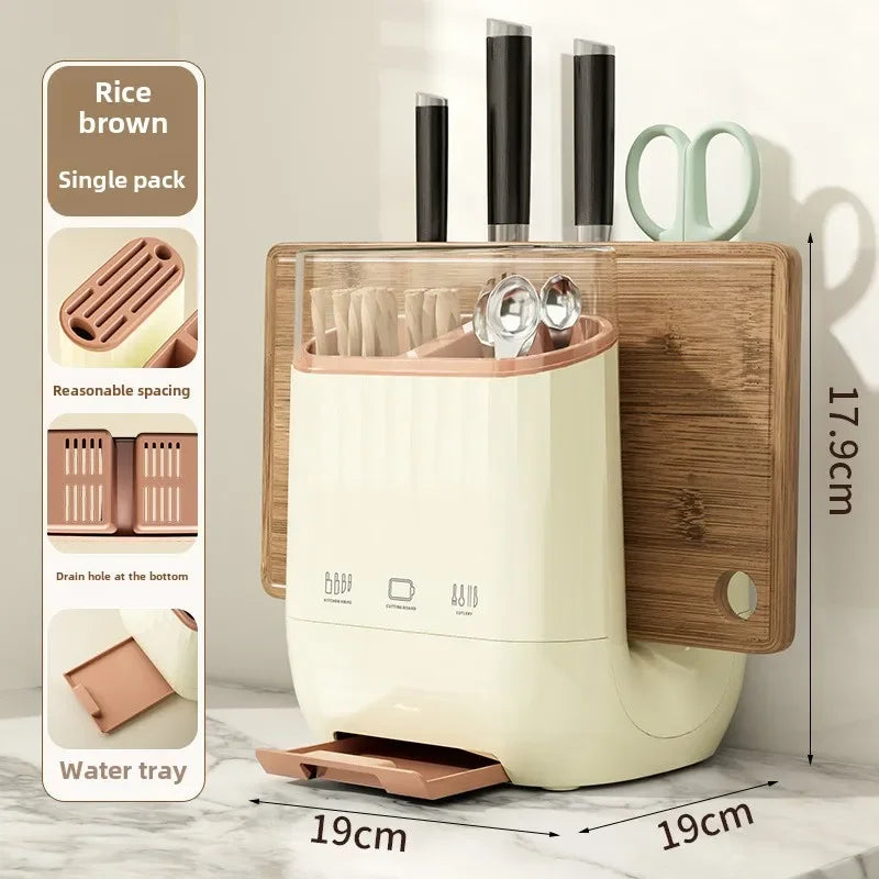 Kitchen Storage Rack with Knife & Board Holder