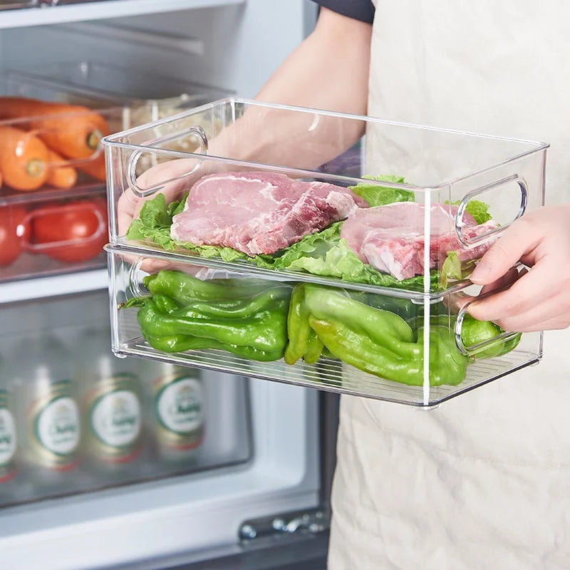 Clear Plastic Crisper Storage Box