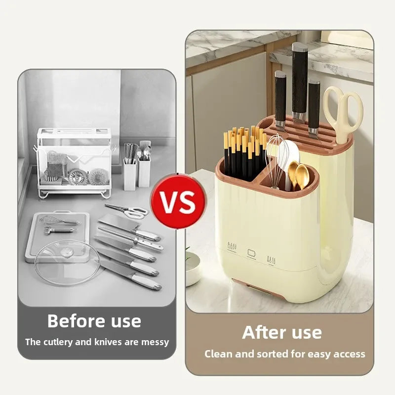 Kitchen Storage Rack with Knife & Board Holder