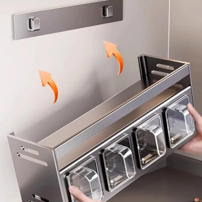 Wall-Mounted Kitchen Spice Rack