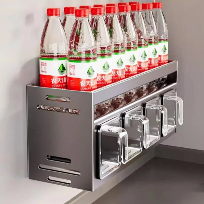 Wall-Mounted Kitchen Spice Rack