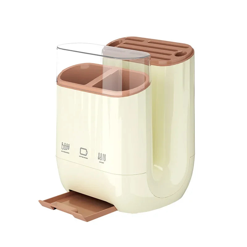 Kitchen Storage Rack with Knife & Board Holder