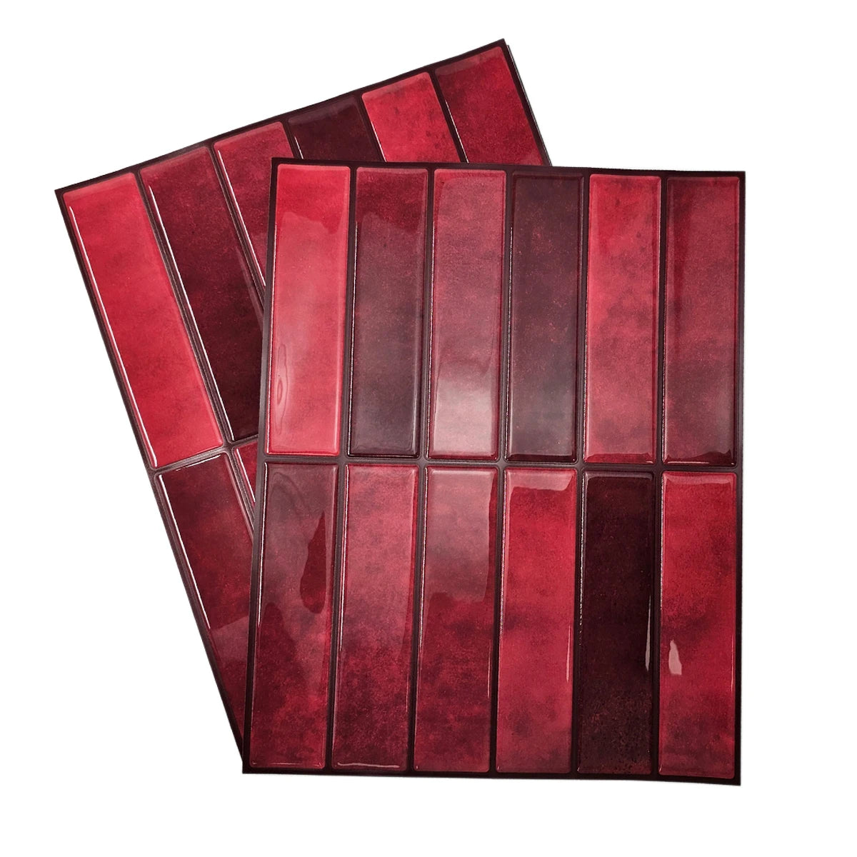 Burgundy 3D Peel & Stick Backsplash Tiles
