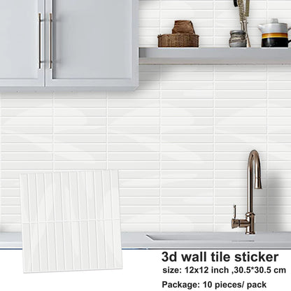 3D DIY Peel & Stick Wall Tiles – 10 Sheets
