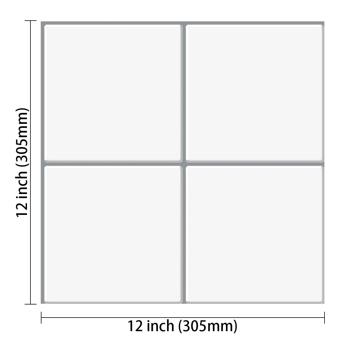 10pcs Peel & Stick 3D Wall Tiles 12"x12"