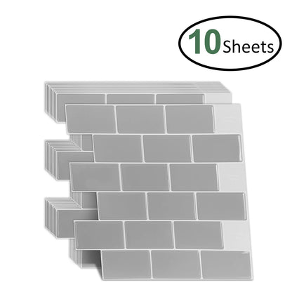 10pcs Peel & Stick Tile Backsplash