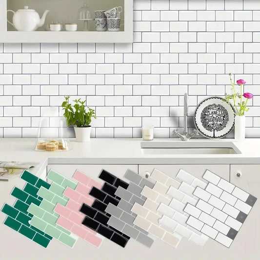 10pcs Peel & Stick Tile Backsplash
