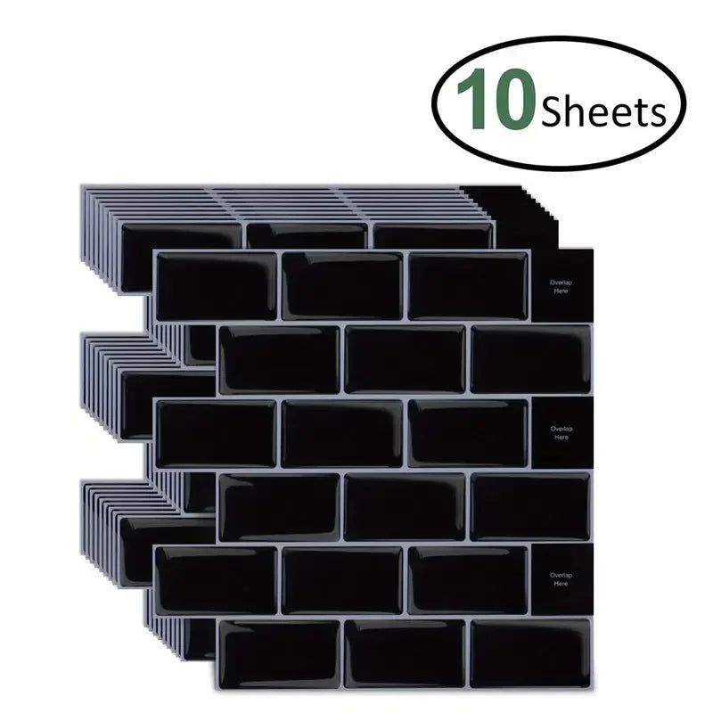 10pcs Peel & Stick Tile Backsplash