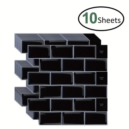 10pcs Peel & Stick Tile Backsplash