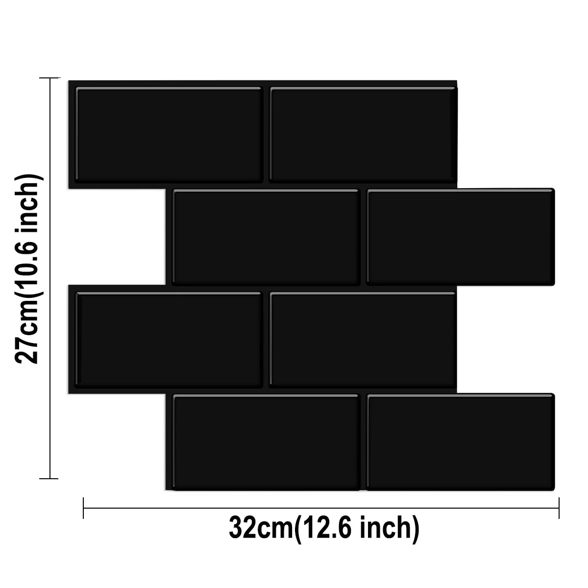 10pcs 3D Peel & Stick Wall Tiles
