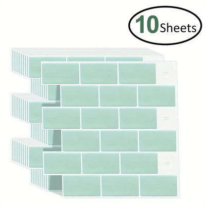 10pcs Peel & Stick Tile Backsplash