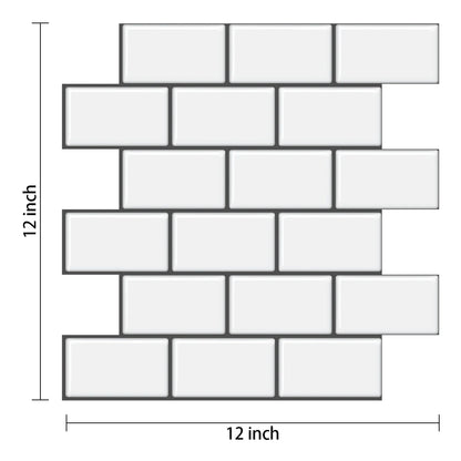 10pcs Peel & Stick 3D Wall Tiles 12"x12"