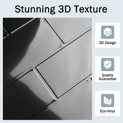 10pcs 3D Peel & Stick Wall Tiles