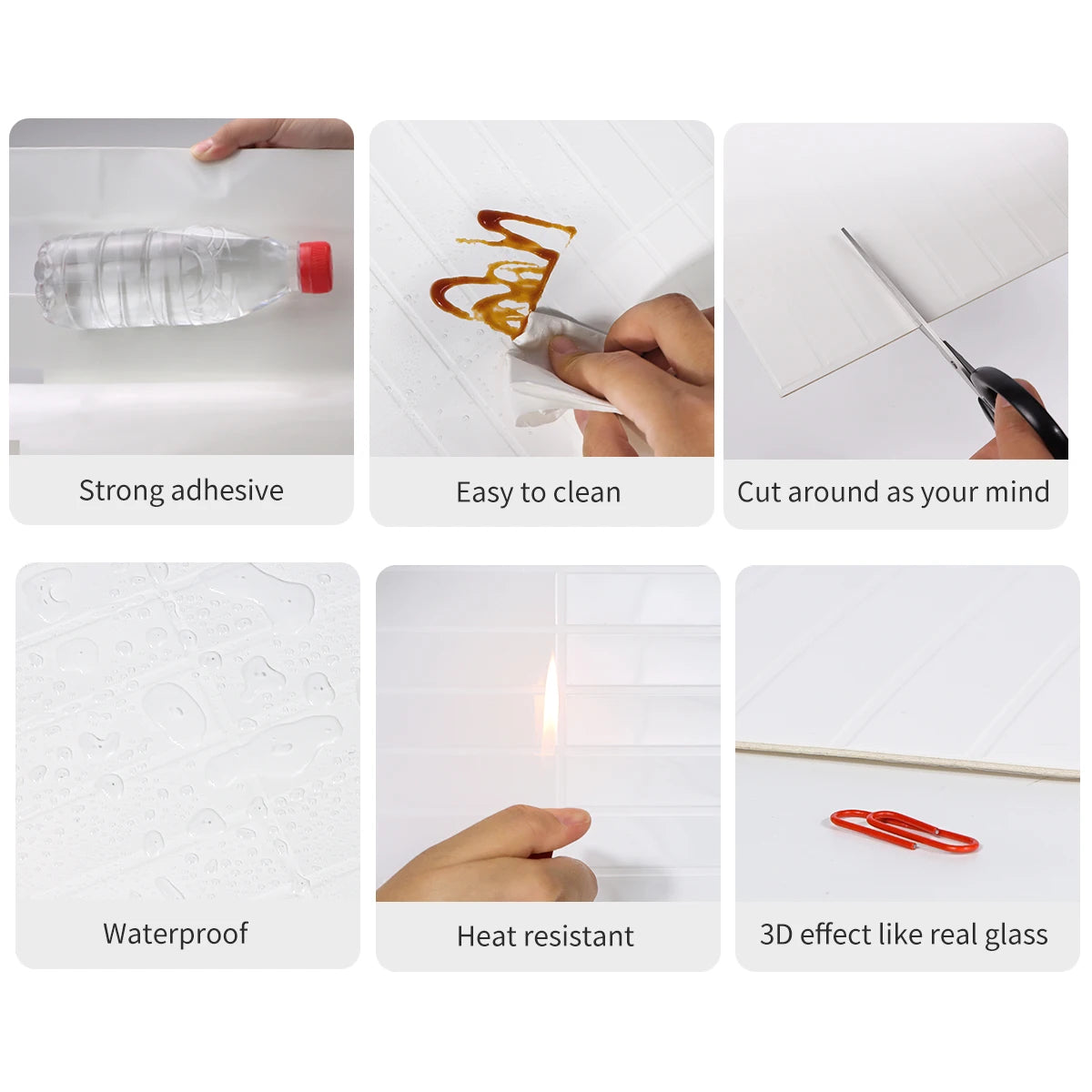 3D DIY Peel & Stick Wall Tiles – 10 Sheets