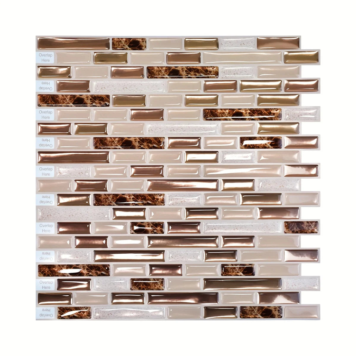 Gold Mosaic Wall Tiles 11.8"x12"