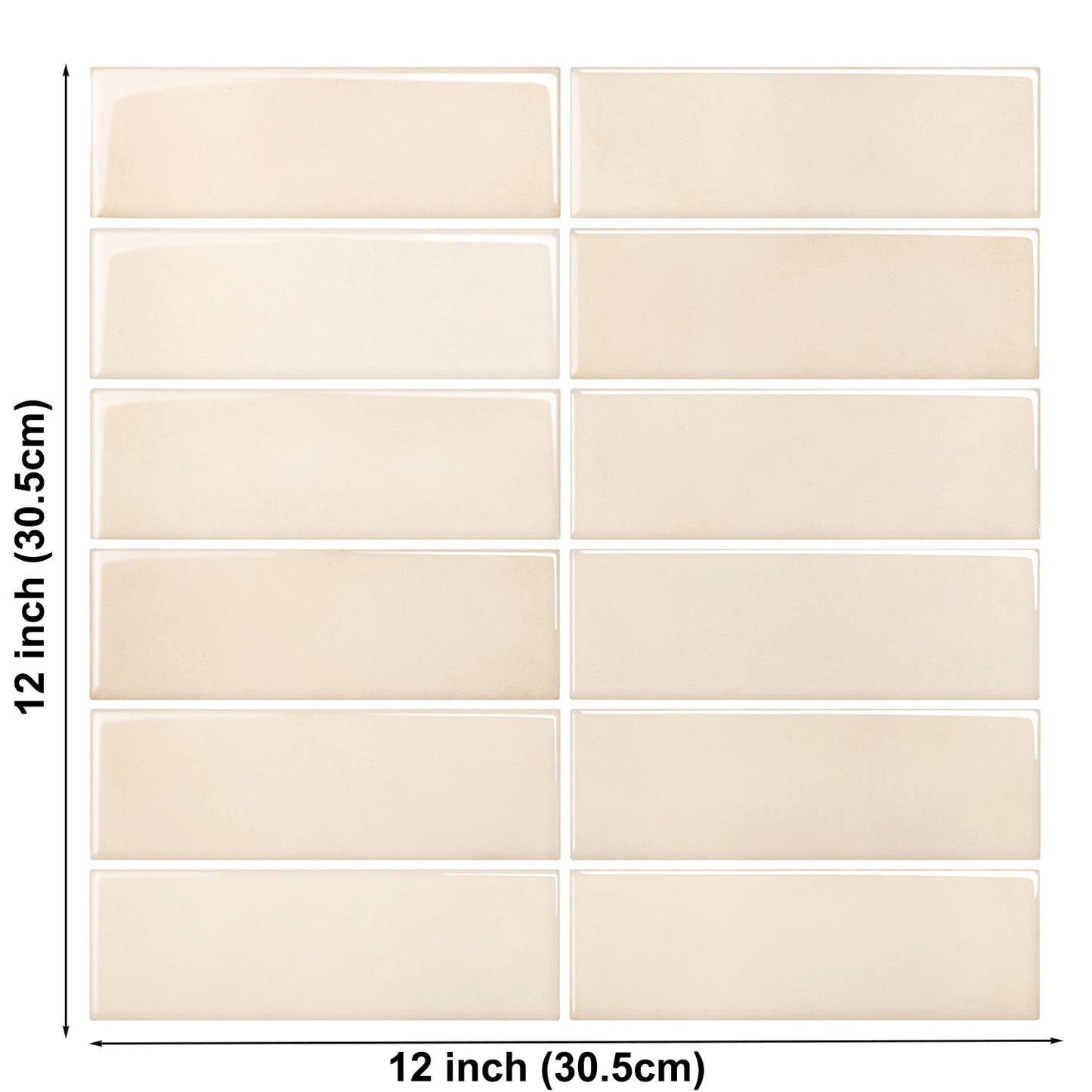 4pcs 3D Self-Adhesive Waterproof Wall Tiles