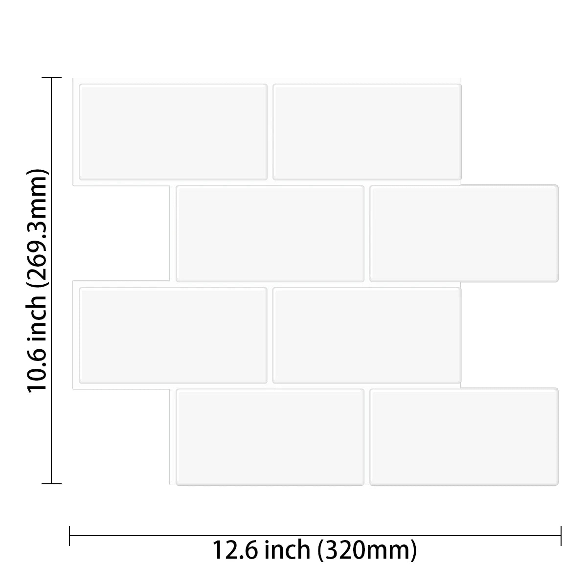 10pcs 3D Peel & Stick Wall Tiles