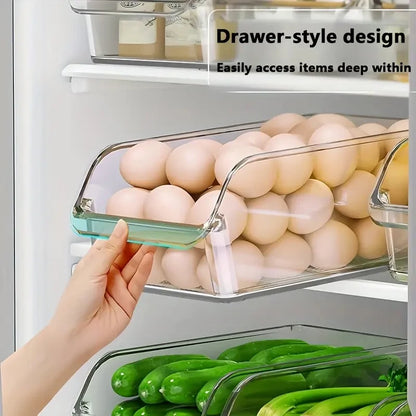 Clear Fridge Can & Bottle Organizer Bin