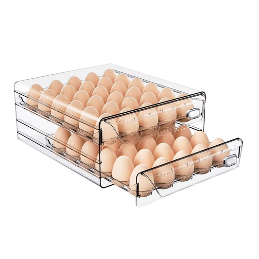 60-Egg Stackable Fridge Storage Box