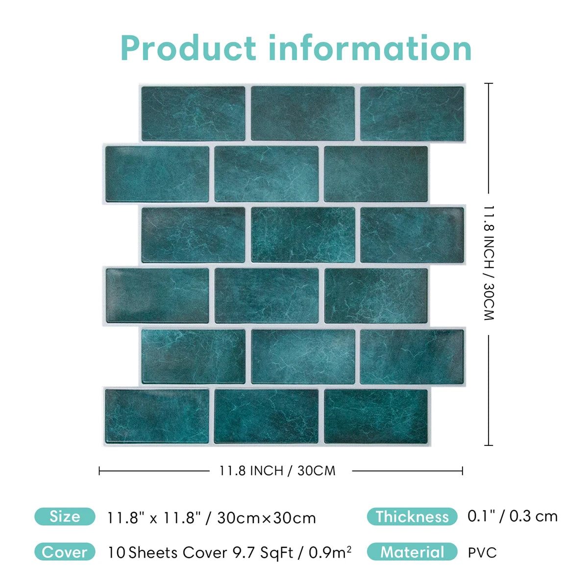 3D Peel & Stick Subway Tile Wall Panel