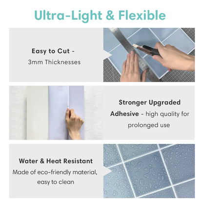3D Self-Adhesive Wall Tile Stickers – 30x30cm