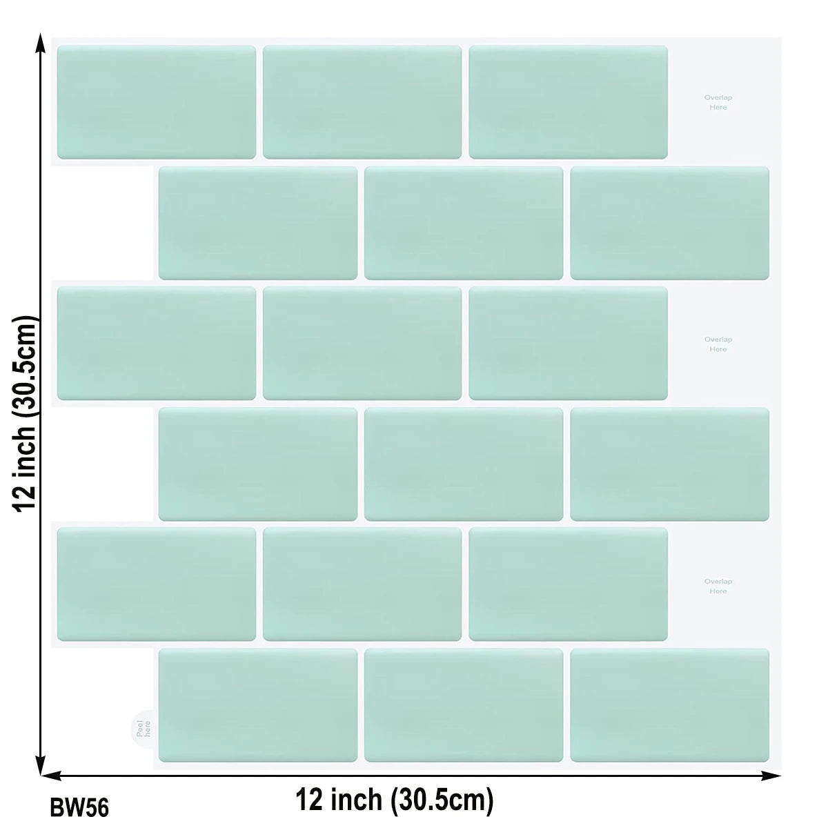 3D Brick Wall Tile Stickers – 5pcs