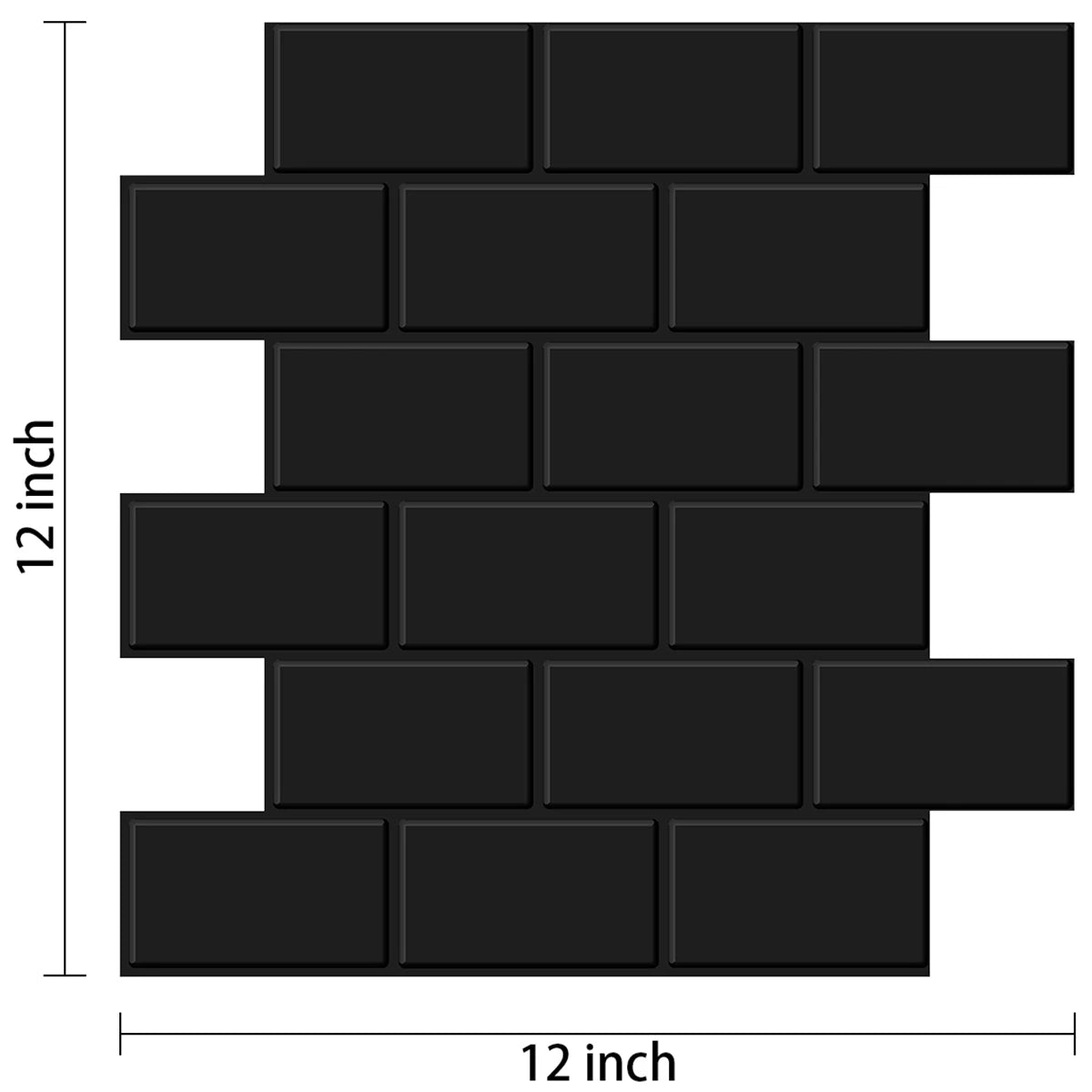 10pcs Peel & Stick 3D Wall Tiles 12"x12"