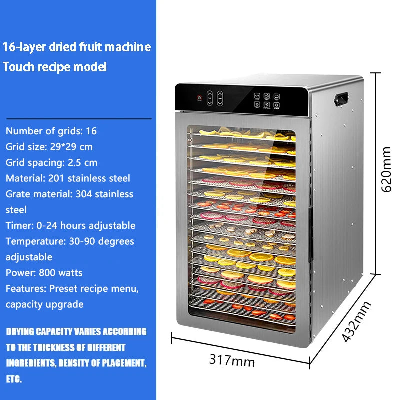 Multi-Tray Food Dehydrator Dryer