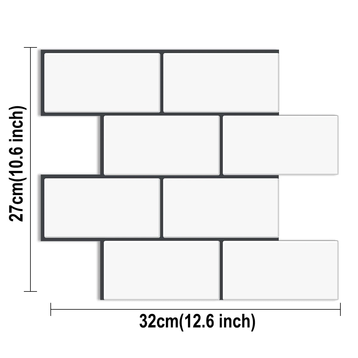 10pcs 3D Peel & Stick Wall Tiles