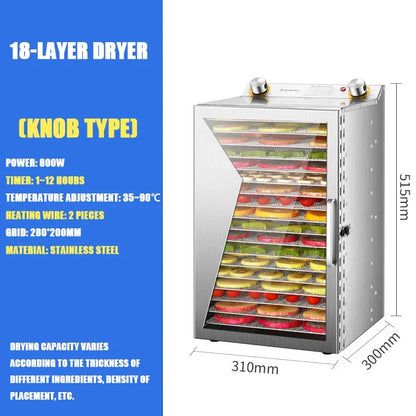 6–18 Layer Food Dryer
