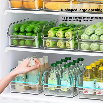 Clear Fridge Can & Bottle Organizer Bin