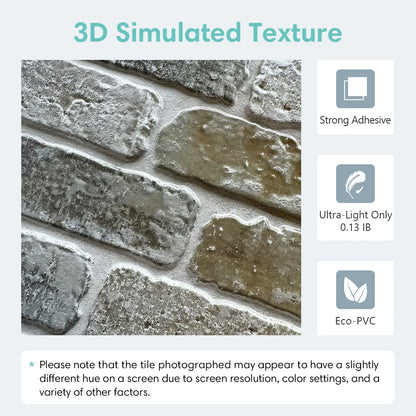 3D Matte Brick Wall Stickers 30×30cm