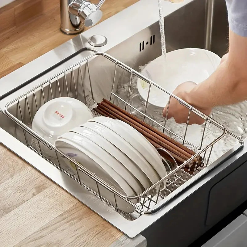 Adjustable Stainless Steel Sink Drain Rack
