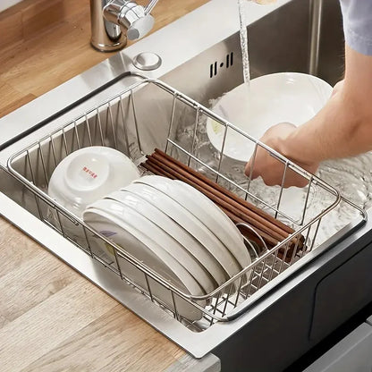 Adjustable Stainless Steel Sink Drain Rack