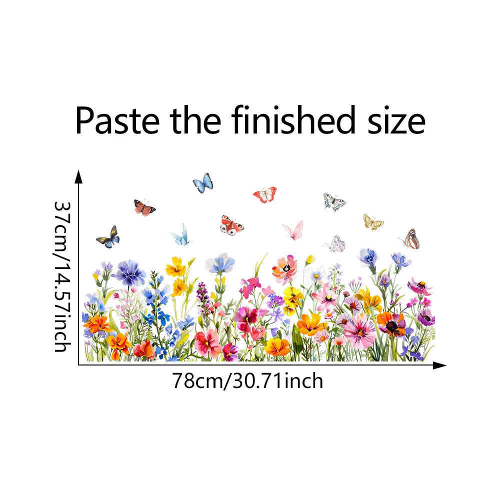 Butterfly Floral Window Decals