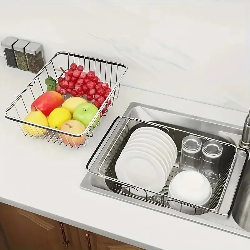 Adjustable Stainless Steel Sink Drain Rack