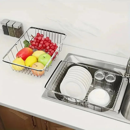 Adjustable Stainless Steel Sink Drain Rack