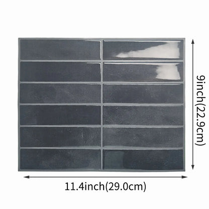3D Green Mosaic Peel & Stick Wall Panel
