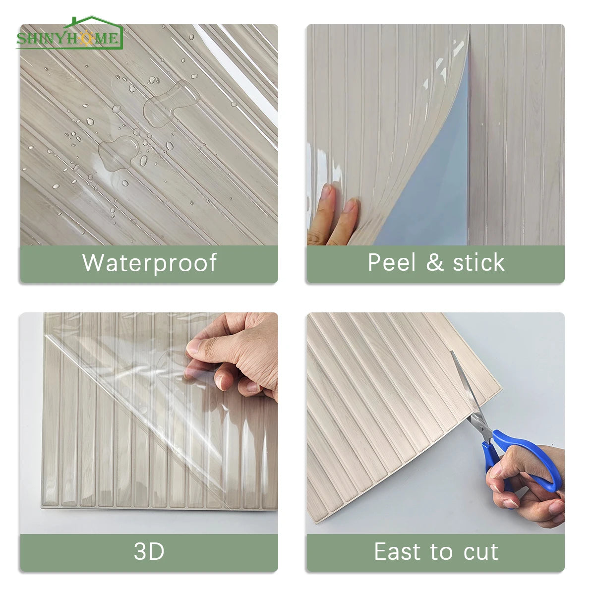 Wood Grain Peel & Stick Backsplash Tiles