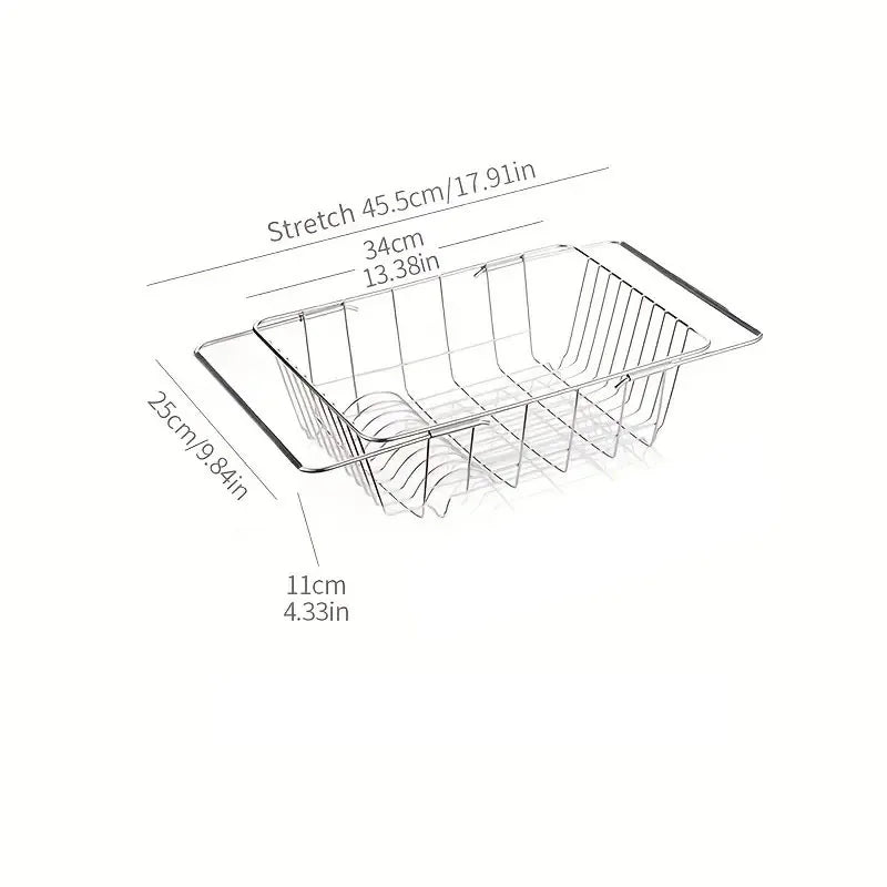 Adjustable Stainless Steel Sink Drain Rack