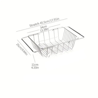 Adjustable Stainless Steel Sink Drain Rack