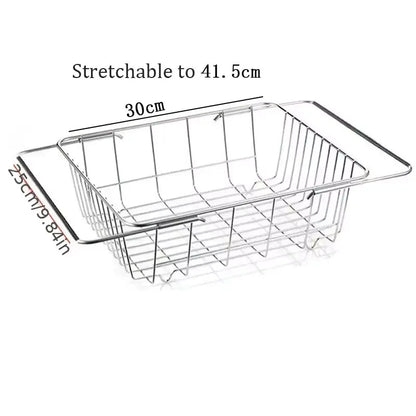 Adjustable Stainless Steel Sink Drain Rack