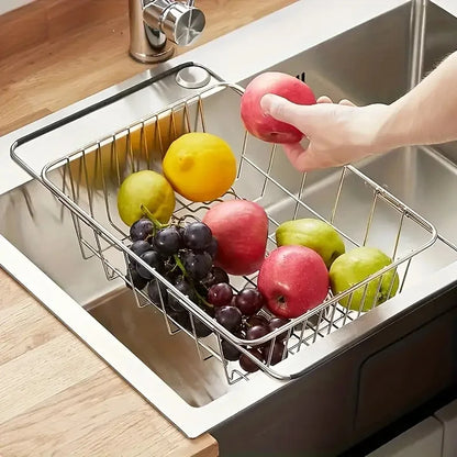 Adjustable Stainless Steel Sink Drain Rack