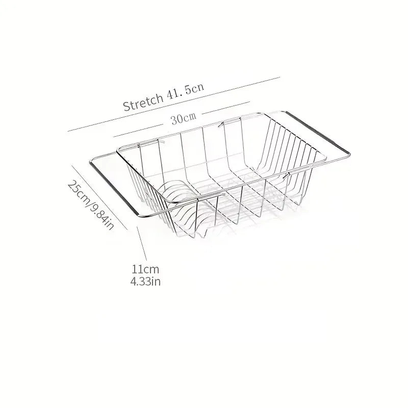 Adjustable Stainless Steel Sink Drain Rack