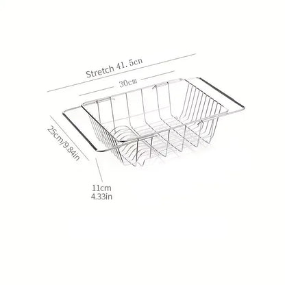 Adjustable Stainless Steel Sink Drain Rack