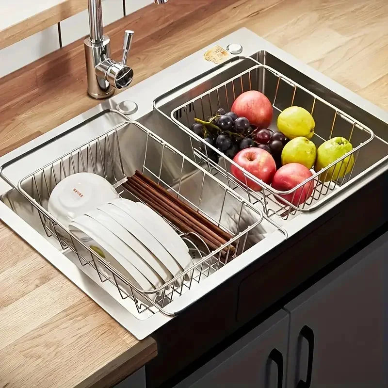 Adjustable Stainless Steel Sink Drain Rack