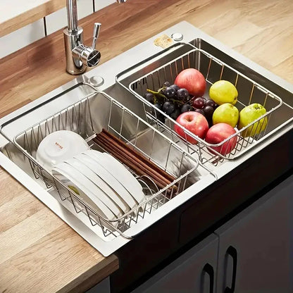 Adjustable Stainless Steel Sink Drain Rack