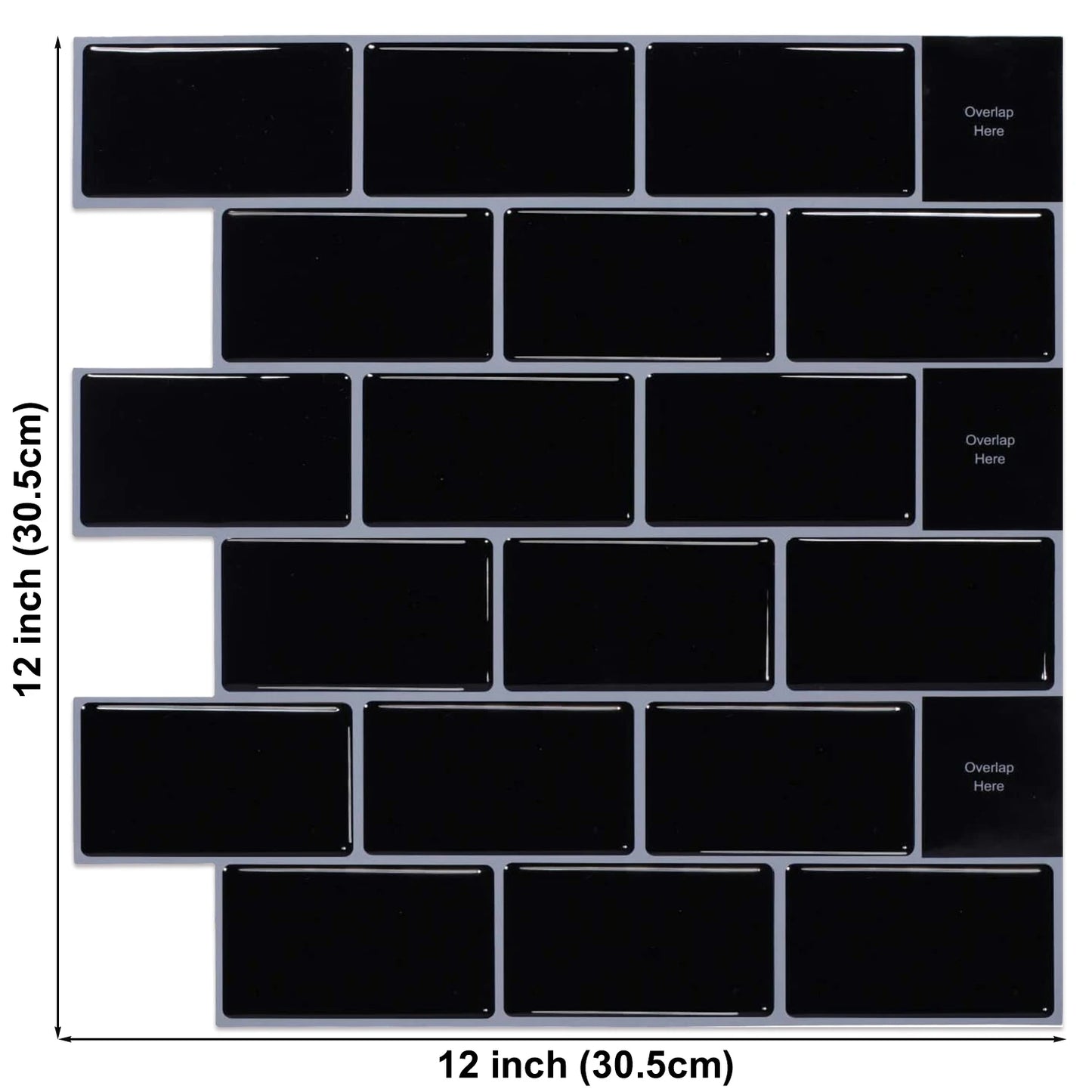 3D Brick Wall Tile Stickers – 5pcs