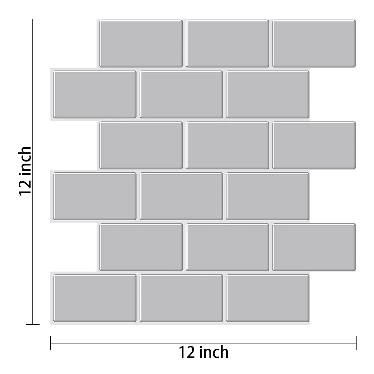 10pcs Peel & Stick 3D Wall Tiles 12"x12"