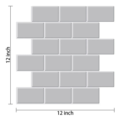 10pcs Peel & Stick 3D Wall Tiles 12"x12"